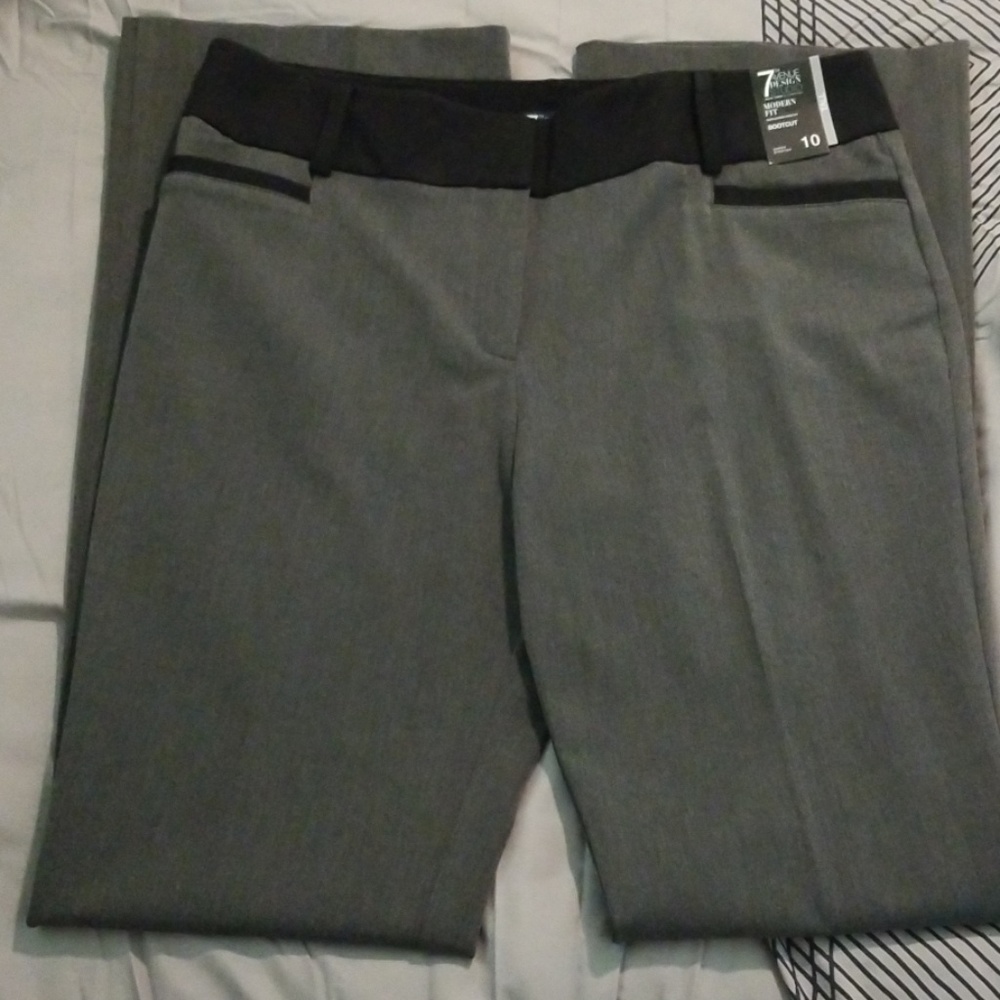 NY&Co size 10 tall trousers gray